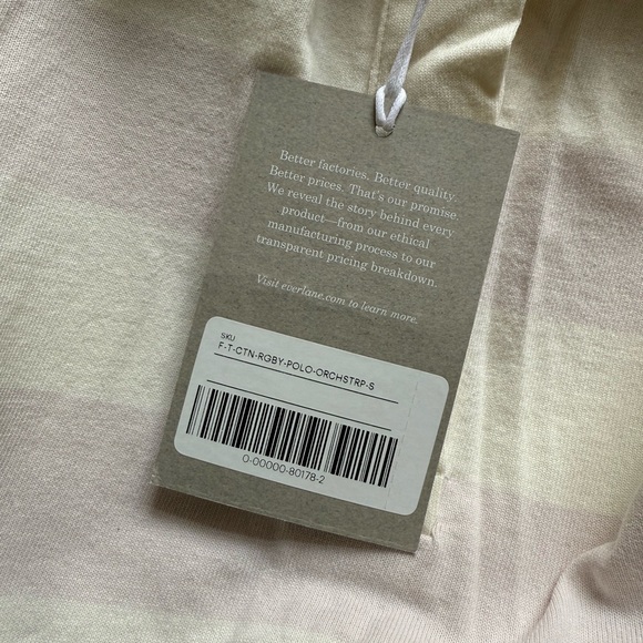 Purple and white striped long-sleeved rugby , NWT - Picture 8 of 8